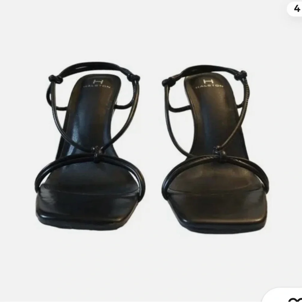 H by Halston NIB Picasso Black Strappy Heel Dress Sandal size 10
